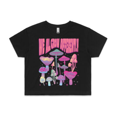 We All Grow differently crop tee Thumbnail