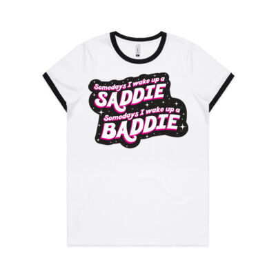 Black Saddie Baddie Ringer Tee 2 Thumbnail